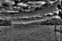 Lake George View North B&W Harder